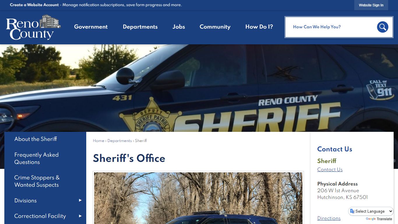 Sheriff's Office | Reno County, KS - Official Website